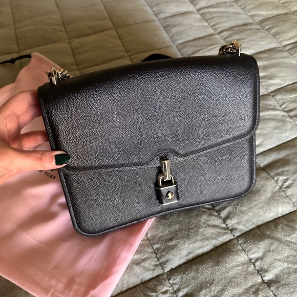 Kate Spade Black Locket Large Flap Shoulder Bag - Picture 6 of 10